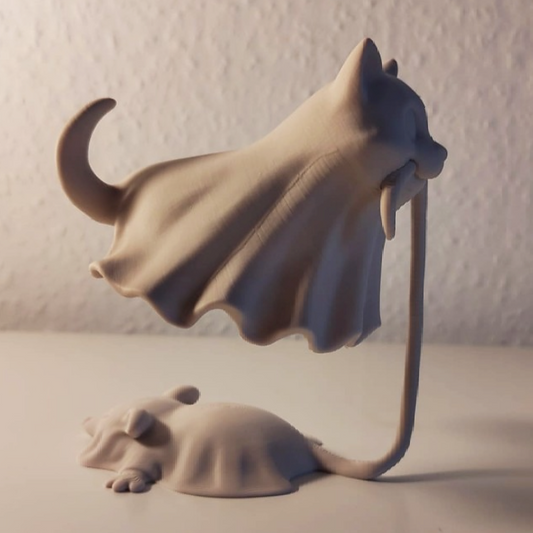 Floating Ghost Cat Illusion