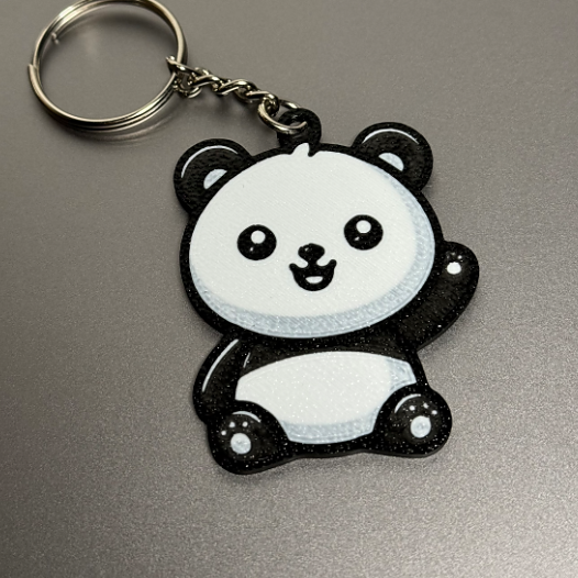 Cute Panda Simple Keychain