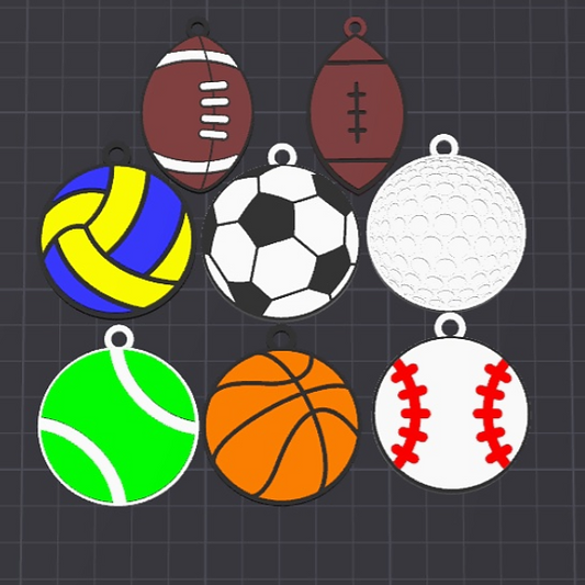 Balls Keychain / Necklace Charms